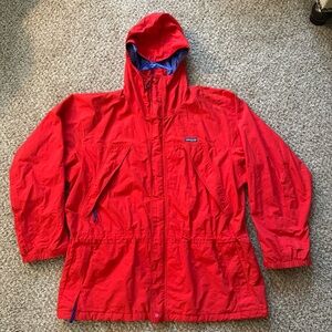 Vintage 90s Patagonia Anorak Windbreaker Jacket Men’s XL Red Mesh Lining Coat